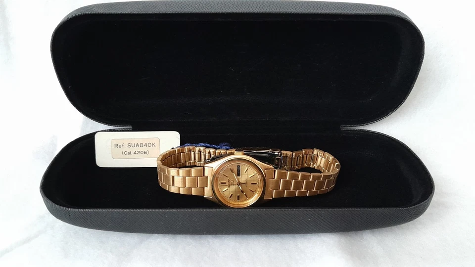 SEIKO Damen Armbanduhr 5 Automatik stainless steel gold 4206-0410 Uhrenbox NEU - Bild 3 von 4