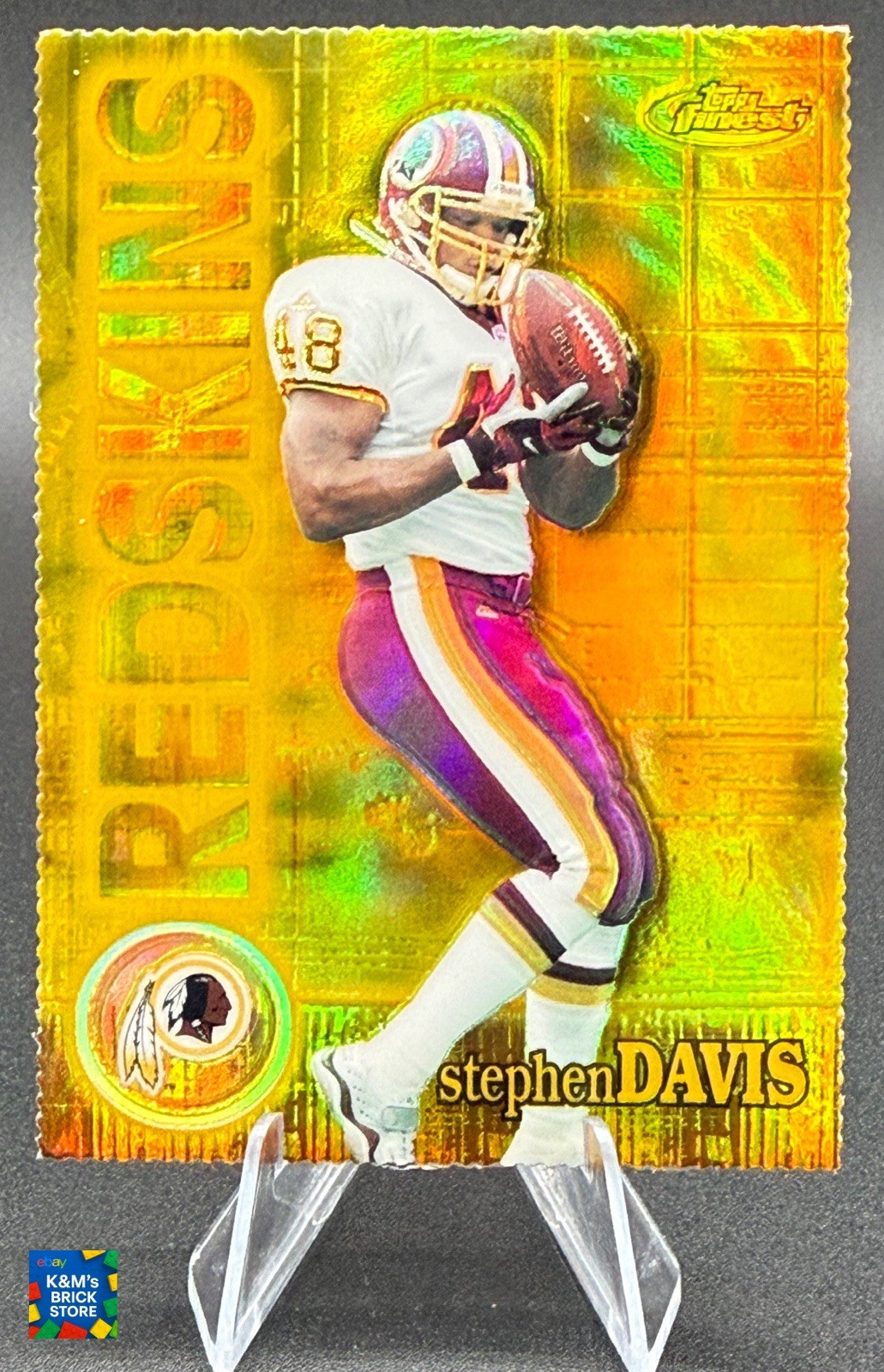 Stephen Davis - 2000 Topps Finest, Gold Die Cut Refractor 267/300 REDSKINS #38
