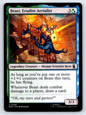 Beast, Erudite Aerialist 206 Uncommon Marvel Super Heroes Magic: The Gathering