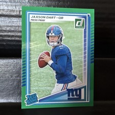 2025 Panini Donruss Rated Rookie Green Press Proof  Jaxson Dart #400 Giants