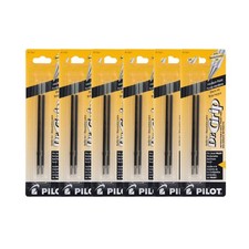 Pilot Dr Grip Retractable Ballpoint Pen Refills,1.0mm,Medium Point, Black , 6PK