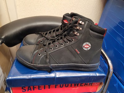 Lee Cooper Herren Sicherheit Turnschuhe Hoch In Schwarz Größe UK 11