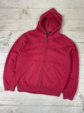 Vintage Polo Ralph Lauren Zip Up Hoodie 90s Men Size XL Red