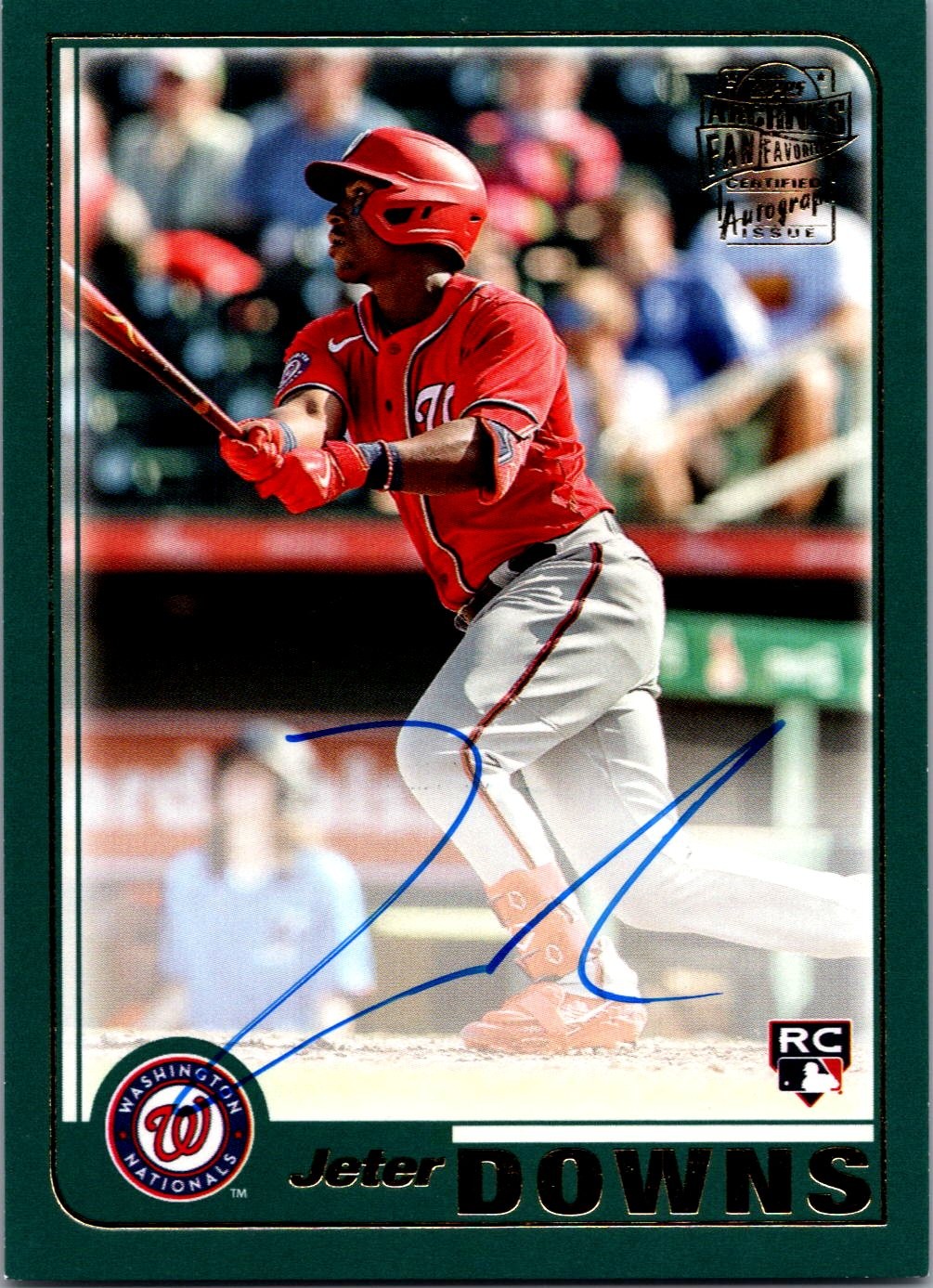 2023 Topps Archives #01FF-JD Jeter Downs Fan Favorites Autographs Rookie RC