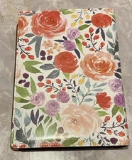 FSJ Day Journal/Portfolio Folder  Floral with Brown Inside 6.5”W x9.25L-