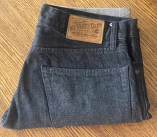 White Oak Cone Denim Jeans, Slim Straight 32x33 black made in USA since 1905