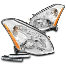 For 07-08 Maxima SE SL Chrome Replacement Projector Headlights w/LED DRL Signal