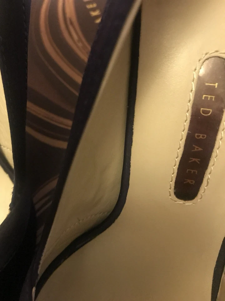 Ted Baker high Heeled Dark Purple Stiletto Shoes - Image 3 of 4