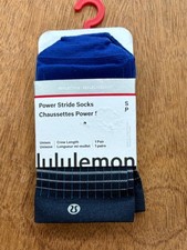 Lululemon power stride socks true navy and Riverside