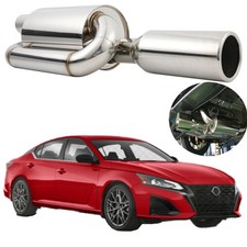 Twin Loop Exhaust Muffler 2.5 Inlet 4 Tip For Nissan Altima 2.5l 2.4l 2.0l