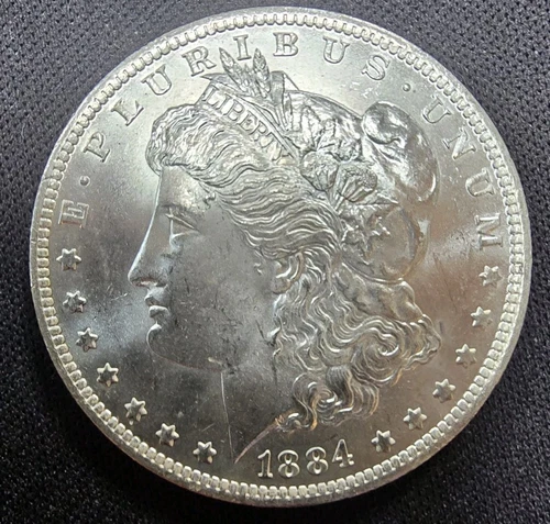 1884-O MORGAN SILVER DOLLAR CHOICE to GEM BU MS
