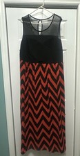 Sami & Jo Long Maxi Dress Women’s Plus 3XL Beach Red Black Cocktail Party