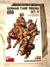 1/35 Miniart 4 German Tank Riders & Resin Hea...