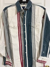 Wrangler Brushpopper Western Vintage Shirt Size 17.5-35 Xl