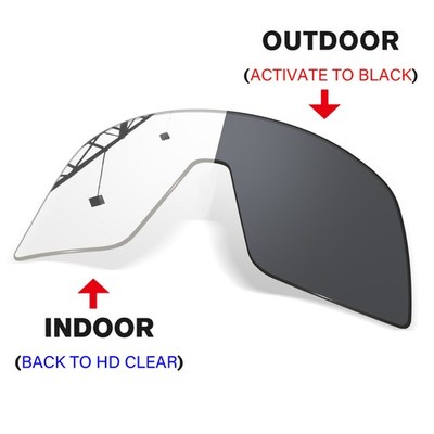 Transition-Clear to Black Replacement Lenses for Oakley Sutro Asian Fit OO9406A