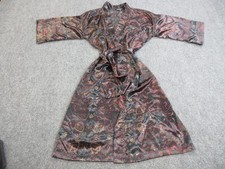 Vintage Christian Dior Monsieur Robe Mens One Size Paisley Satin Belted Lounge