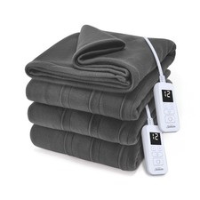 Royal Ultra Fleece Heated Electric Blanket Queen Size, 90" x 84", 12 Heat Set...