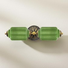 Vintage Bathroom Vanity Light, Antique Brass Green, 2-Light 2-Light Green