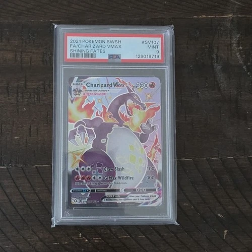 Pokémon Charizard VMAX SV107/SV122 Shining Fates Shiny Vault Full Art Holo PSA 9