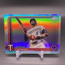 SP! 🚨2025 Topps Chrome Carlos Correa Image Variation Short Print Twins #204