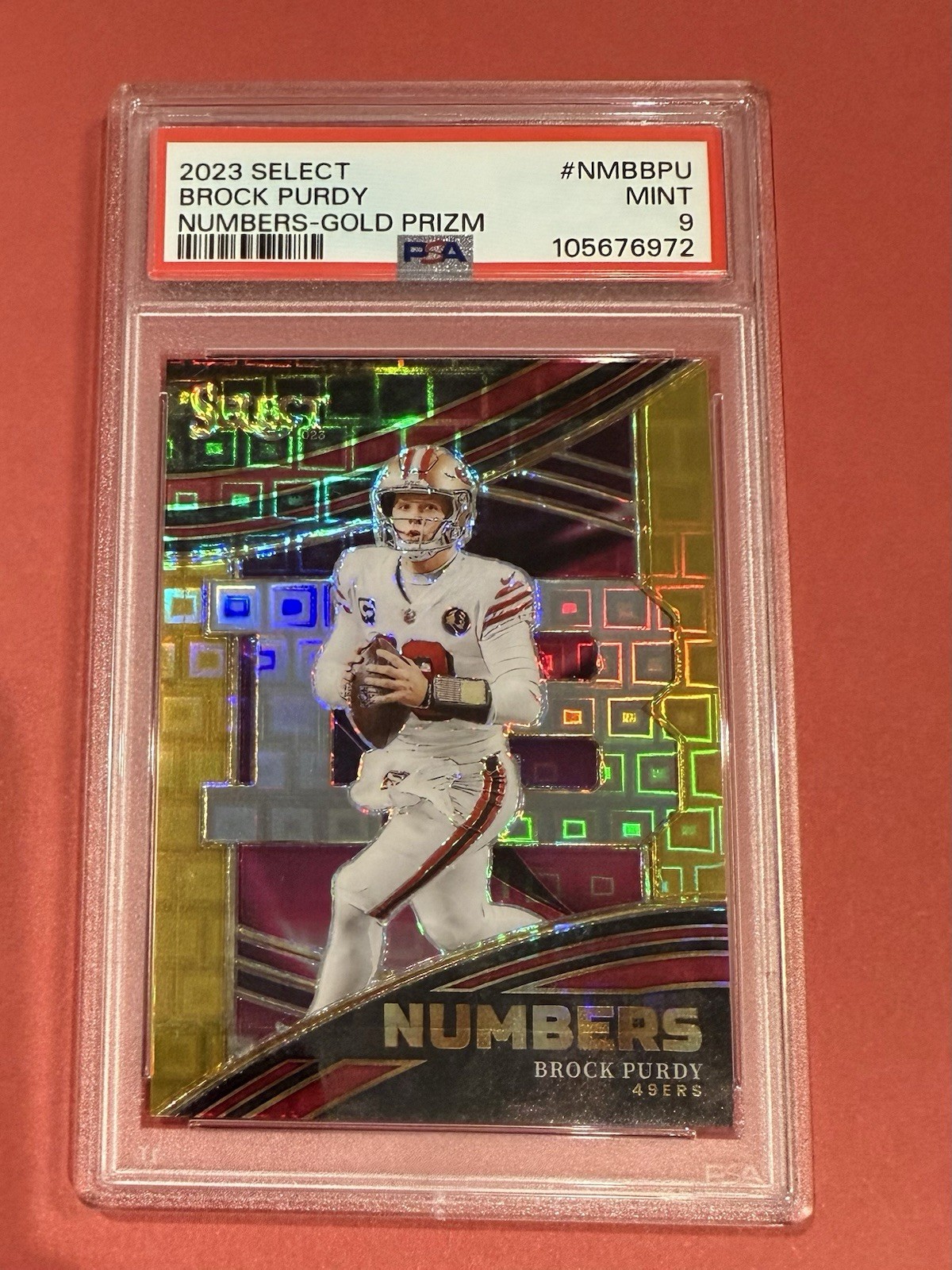 2023 Panini Select BROCK PURDY NUMBERS Gold Prizm #/10 San Francisco 49ers