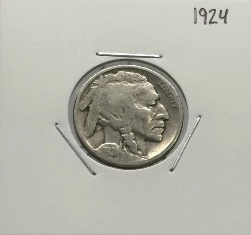1924 Buffalo Nickel, Good Condition, Very Nice, Low Mintage!