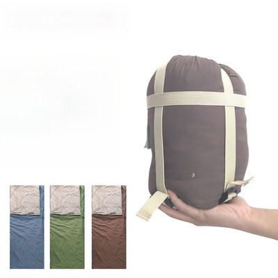 Tragbarer Schlafsack 380T20D Nylon Stoff Pongee Futter Daunen Baumwolle Füllung