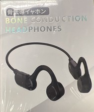 Open Ear Bone Conduction Motion Wireless Headphones Black Bluetooth SEALED