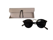 CARFIA Tortoise Shell Polarized Sunglasses Gold Accents Made in Italy 46 23 145
