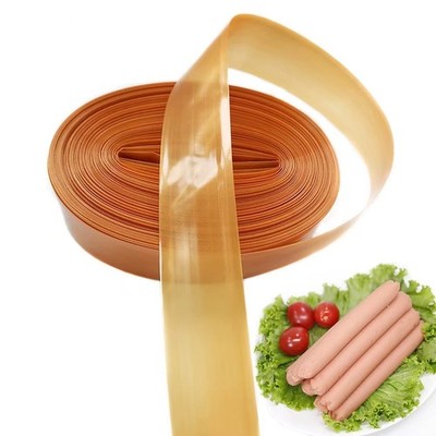 150M Brown Plastic Sausage Casings 32MM Shell Hog Casing Sausage Maker Kitchen
