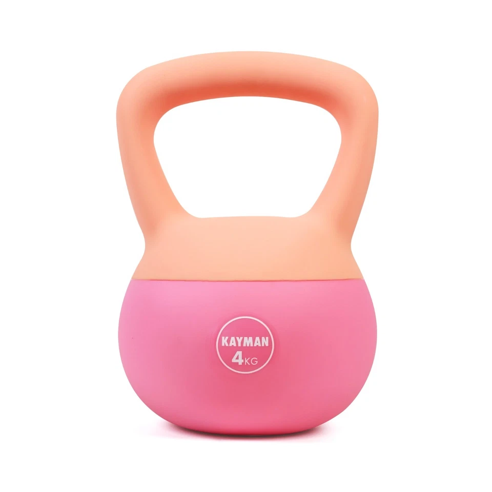 KAYMAN Soft Kettlebell für Home Gym - PVC beschichtetes Gewicht - bodensicherer flacher Boden