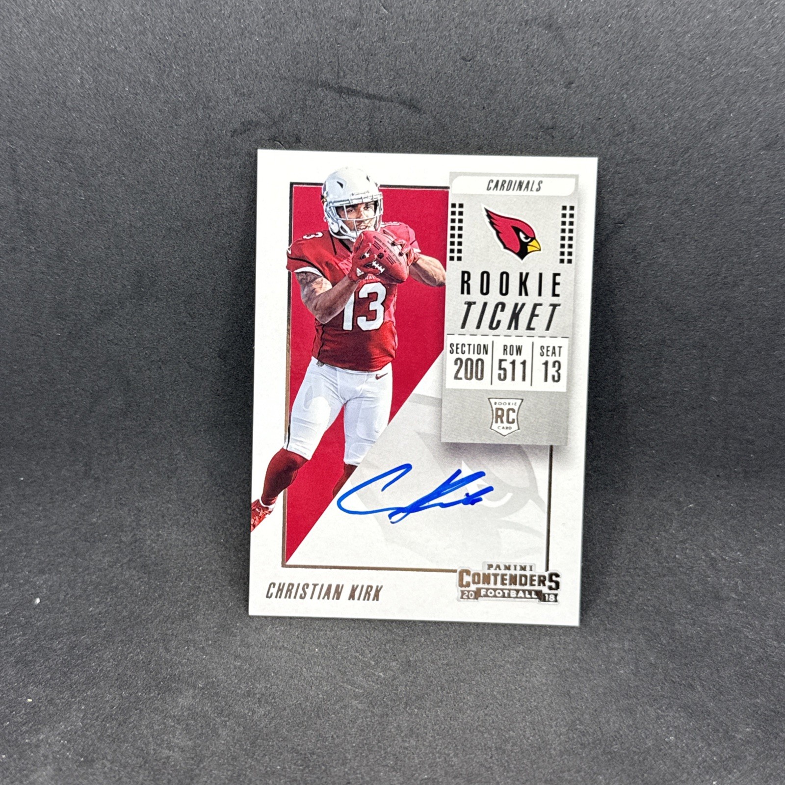 2018 Panini Contenders Rookie Ticket RC Auto #119 Christian Kirk -GL12