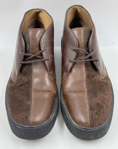 RJ Colt Detroit Men's Shoes Sz 10 M Brown Leather Split Toe Oxford Ankle Boots - Picture 4 of 10