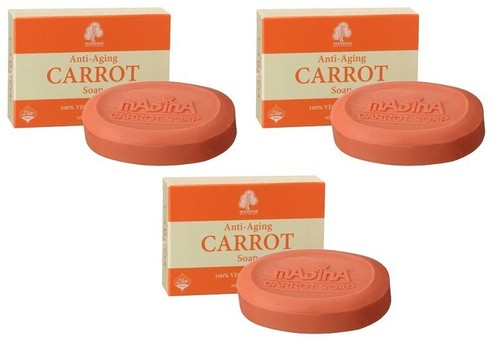 3- Madina Anti-Aging Carrot Soap -3.50 oz (Warehouse Damaged Boxes) - Picture 1 of 2