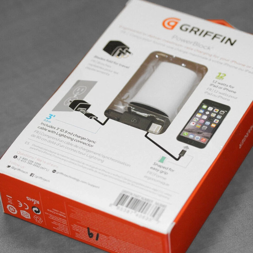 Original Griffin Charger & USB Data Cable for iPad 7/8/9/10 Air3/4/5 Pro - Image 4 of 4