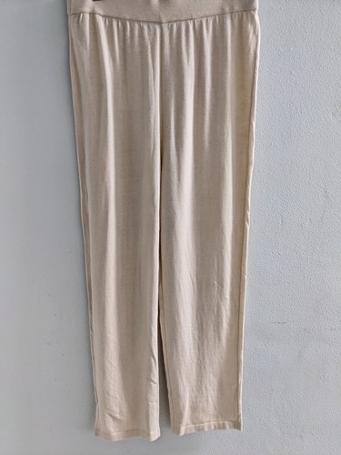 NEW Soft by Naadam Size Small Cotton Cashmere Sweatpants Tan High Waisted NWOT - Afbeelding 3 van 10