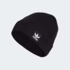 Adidas Mens GROVE BEANIE New with Tags Black with White Logo