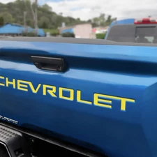 Yellow Raised Plastic Tailgate Letters Inserts NEW CHEVY COLORADO 2023 2024 2025