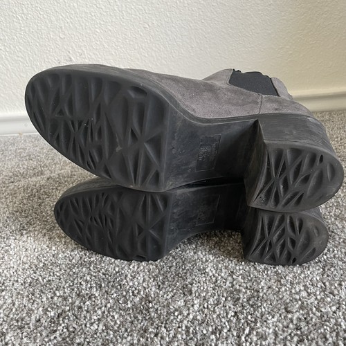 New Look Ankle boots Womens 9 Wide Fit grey Faux Suede block heel booties EUR 40 - Picture 7 of 9