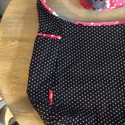 Thirty-One Reversible Bold Bloom Polka-Dot Shoulder Book Bag Bohemian Bag GREAT - Picture 12 of 13
