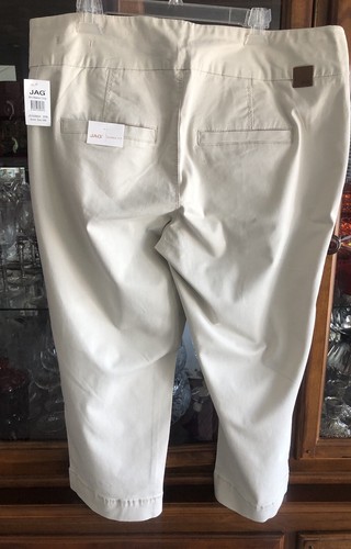 Jag Jeans High Rise Straight Crop Pants Classic Fit 18W Plus Twill Stone NWT - Picture 7 of 20