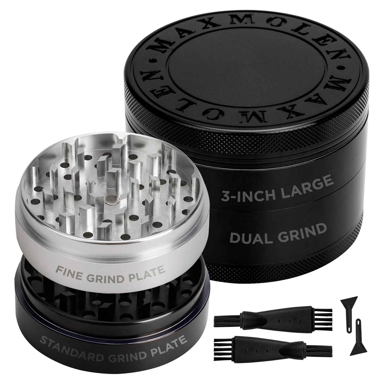 Dual Purpose 3" Inch Large Spice Grinder with Fine & Mid Grind Plates
Opens in a new window or tab