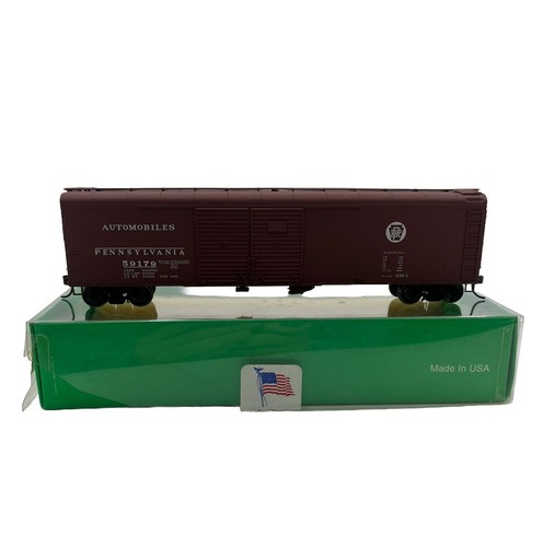 Tren a escala HO Bowser #59179 50 ft caja PRR de doble puerta de acero | Zustand: Used
