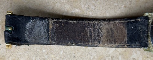 Vintage 70’s Men’s Dreisbach & Sons Cadillac Wristwatch Fossil Band Leather READ - Picture 11 of 13