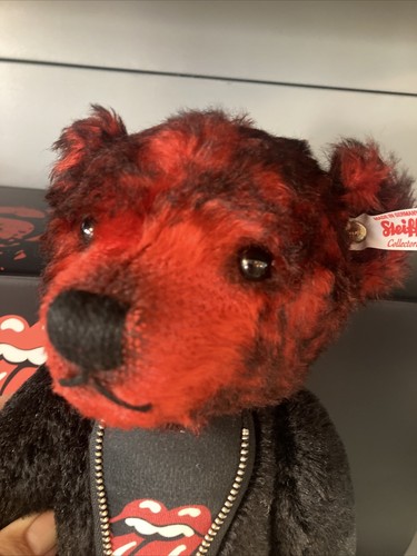 Steiff Ours Teddy Rolling Stone Pour Rendre Hommage au Célèbre Groupe De Rock. - Photo 3/6