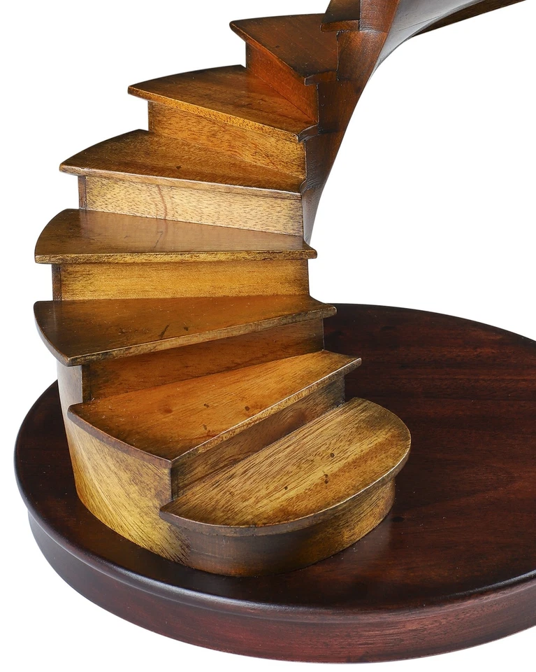 Biblioteca Escaleras Escaleras Arquitectónicas 3D Madera Modelo 11" Escalera Escultura Nuevo Foto 2 de 4