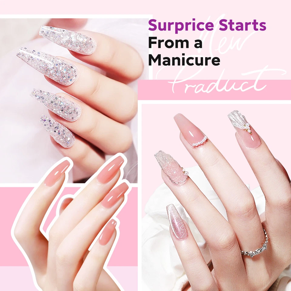 Kit de uñas en polvo de inmersión de 8 colores Kit de inicio de polvo de uñas para inmersión, kit de polvo para inmersión de uñas Foto 3 de 4