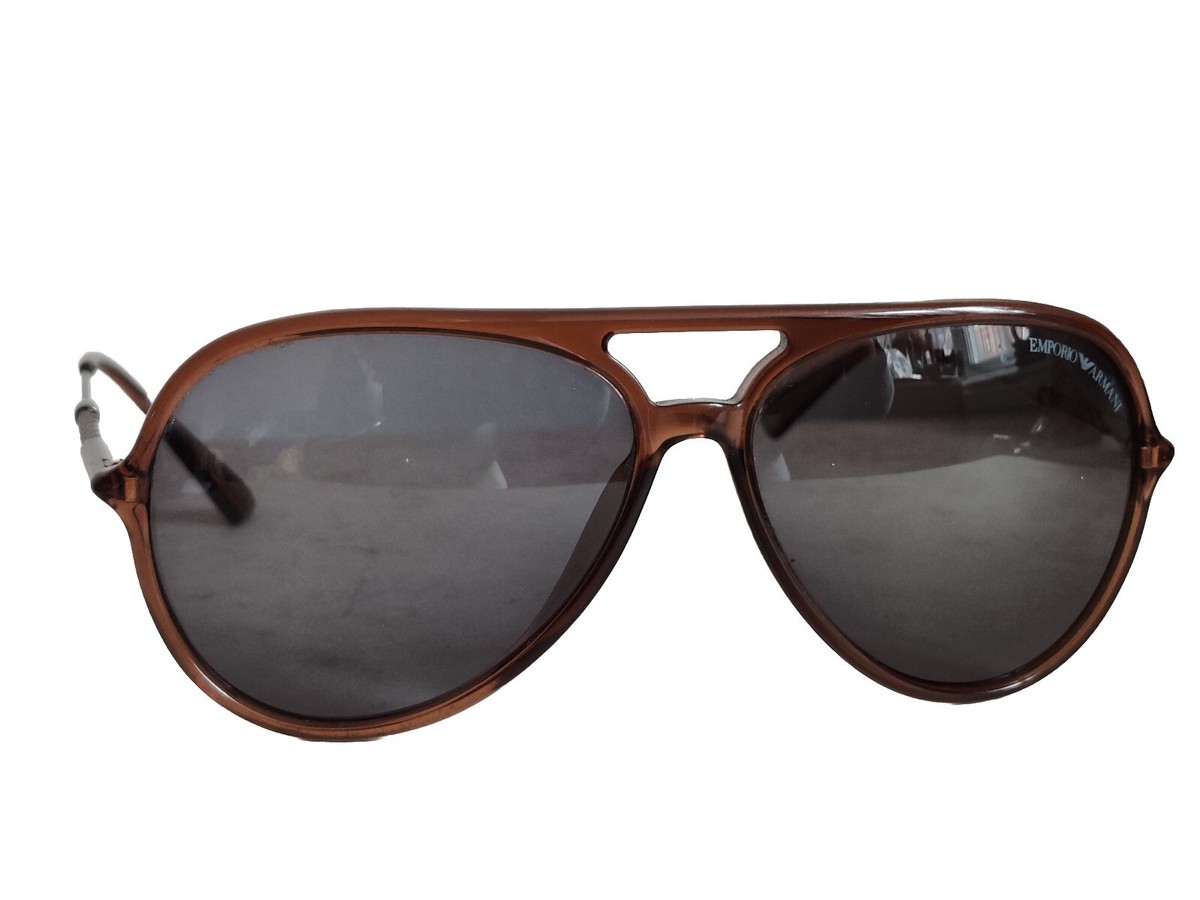 Armani Aviator Sunglasses EA 9724/S Unisex Made In Italy Brown