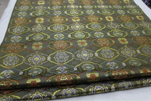 Faux Silk Brocade(Lucky Round Flower)Jacquard Damask Kimono Fabric Material*Bu16 - Picture 21 of 21