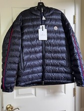 MONCLER 2023 NUOVE ETICHETTE UOMO BLU AGOUT PIUMINO canalizzato giacca BOMBER TAGLIA 6 USXL